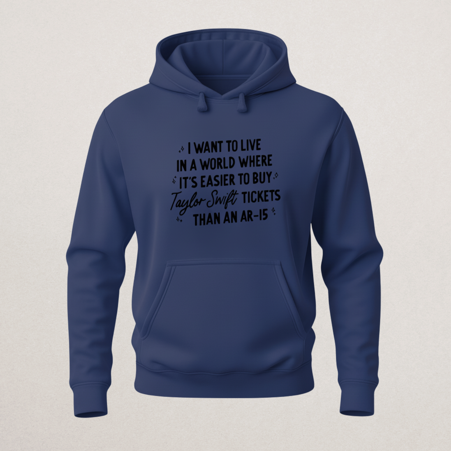 Viral Taylor Swift Tickets vs. AR-15 Hoodie | Gun Reform Statement Sweatshirt | Concert Fan Merch
