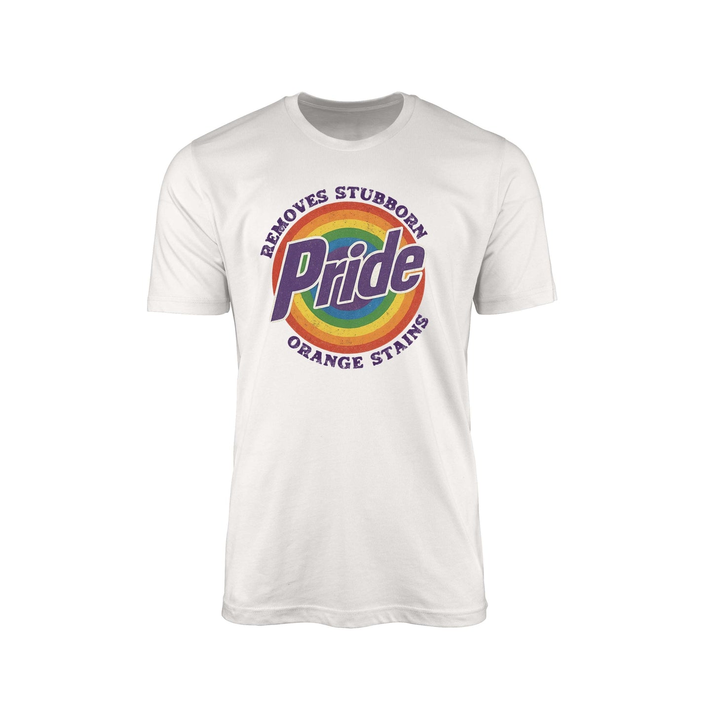 Pride Remove Stubborn Orange Stains" T-Shirt – Colorful Satire Edition