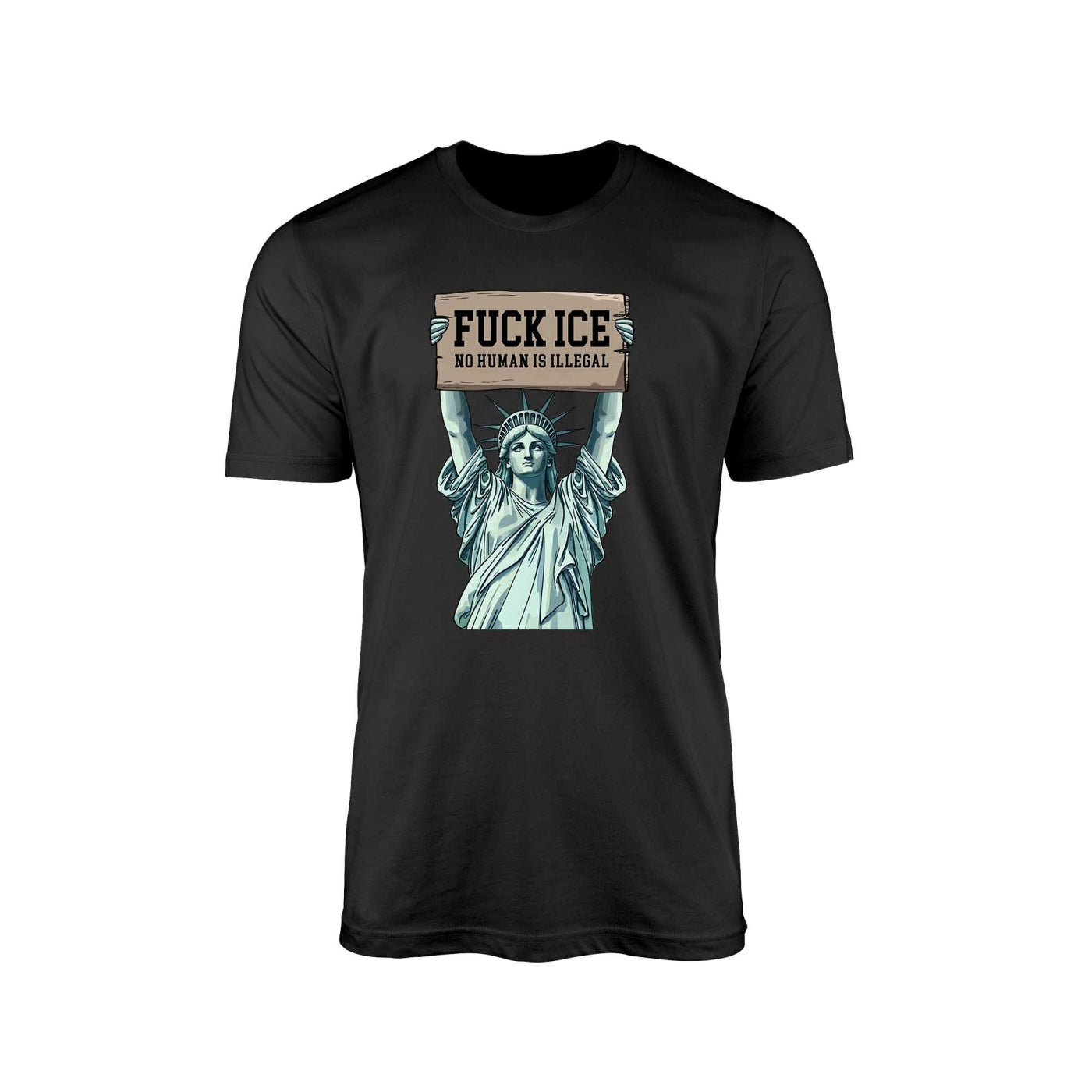F*ck ICE, No Human Is Illegal" T-Shirt – Lady Liberty Edition