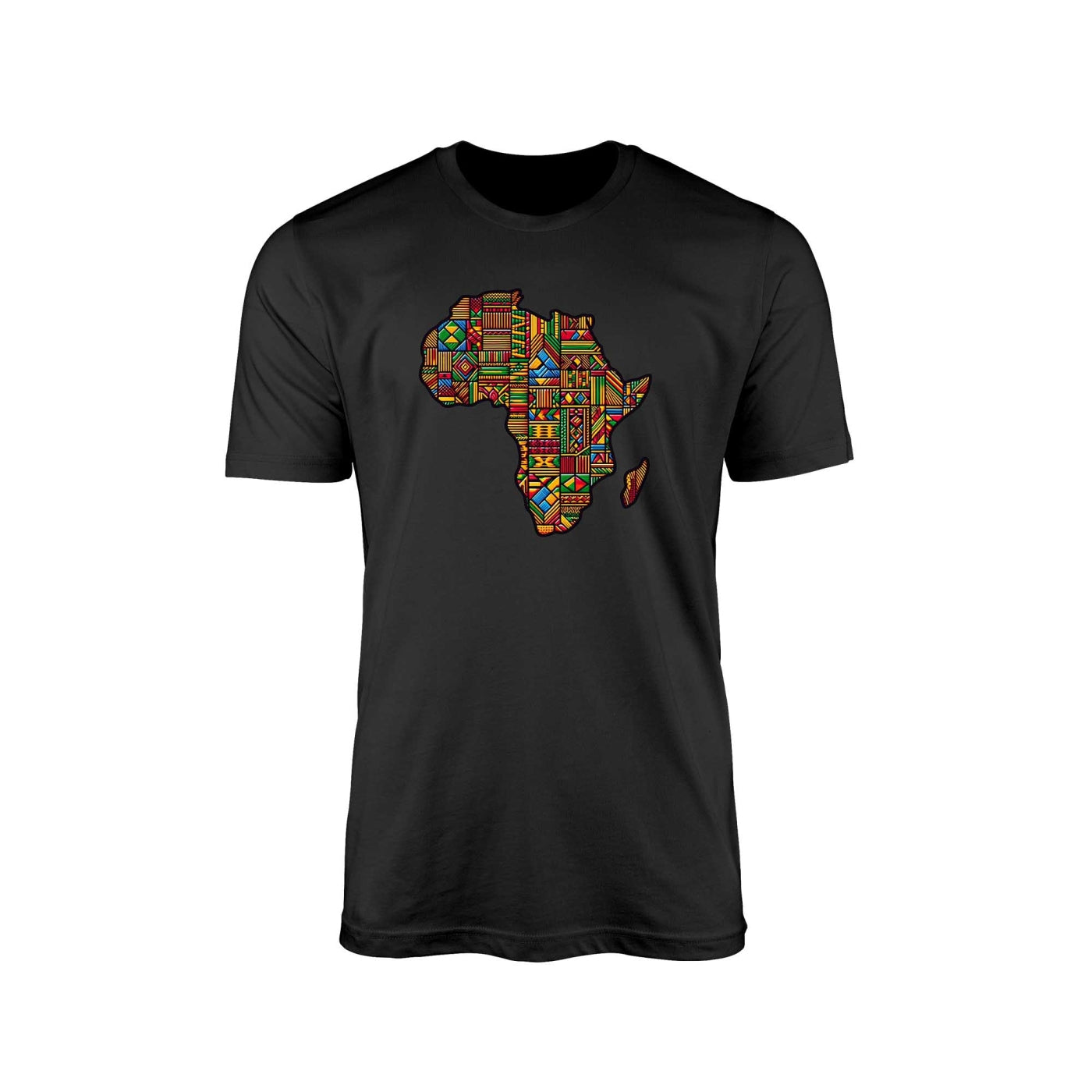 Map of Africa in Kente Colors T-Shirt