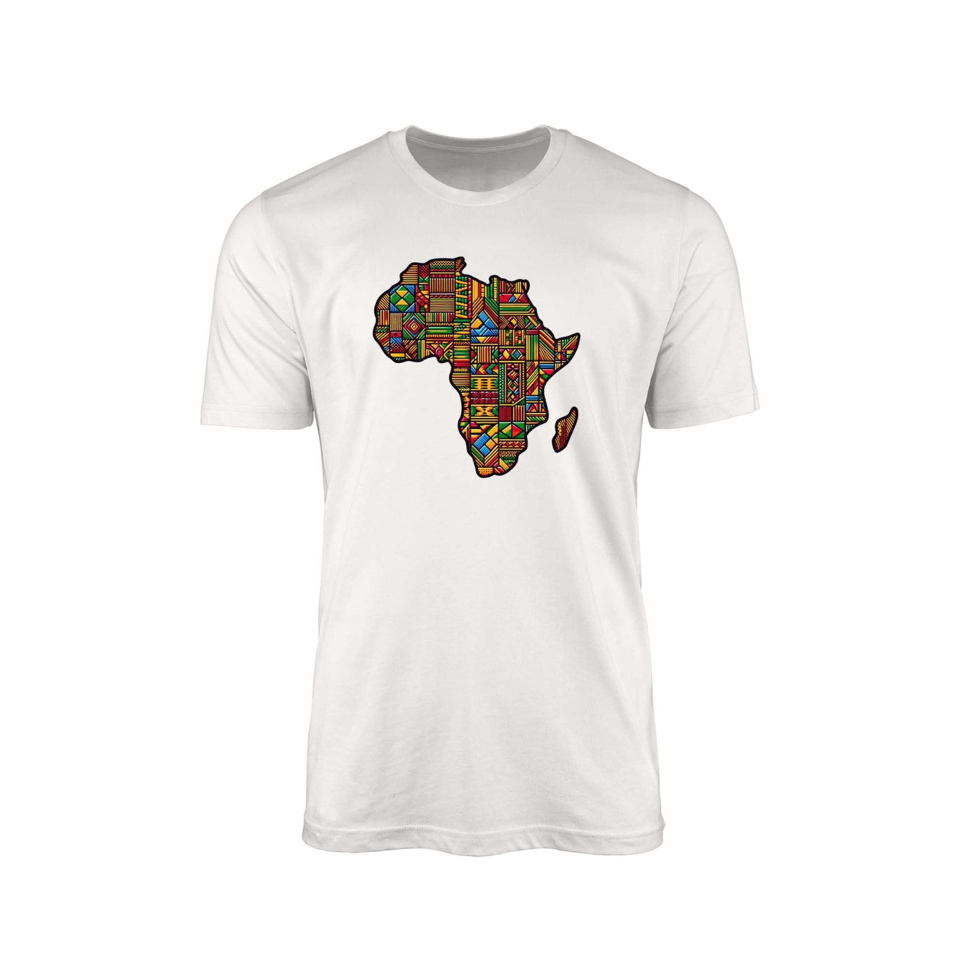 Map of Africa in Kente Colors T-Shirt
