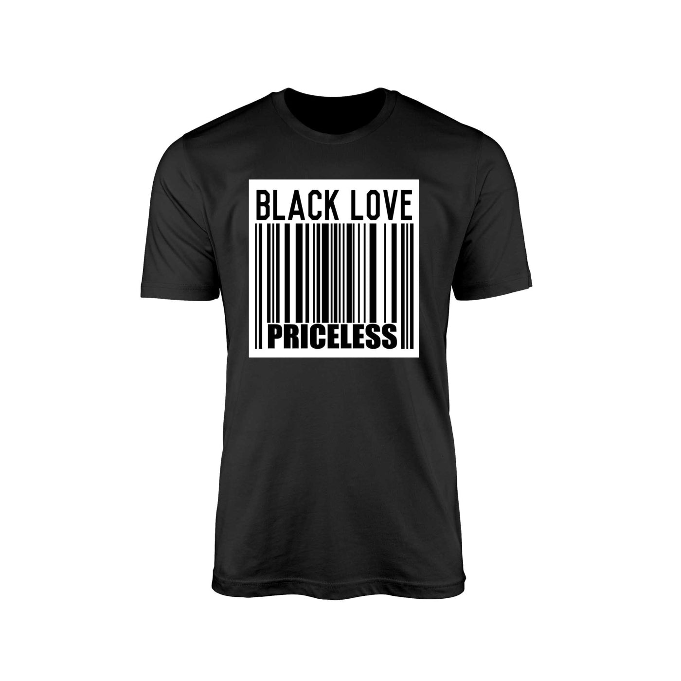 Black Love Priceless" T-Shirt – With Barcode