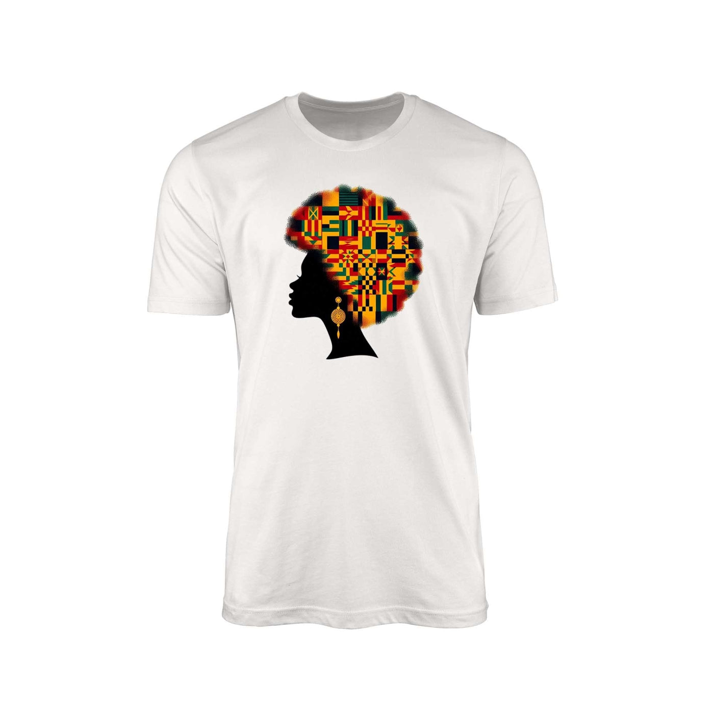 Kente Afro: African American Woman T-Shirt
