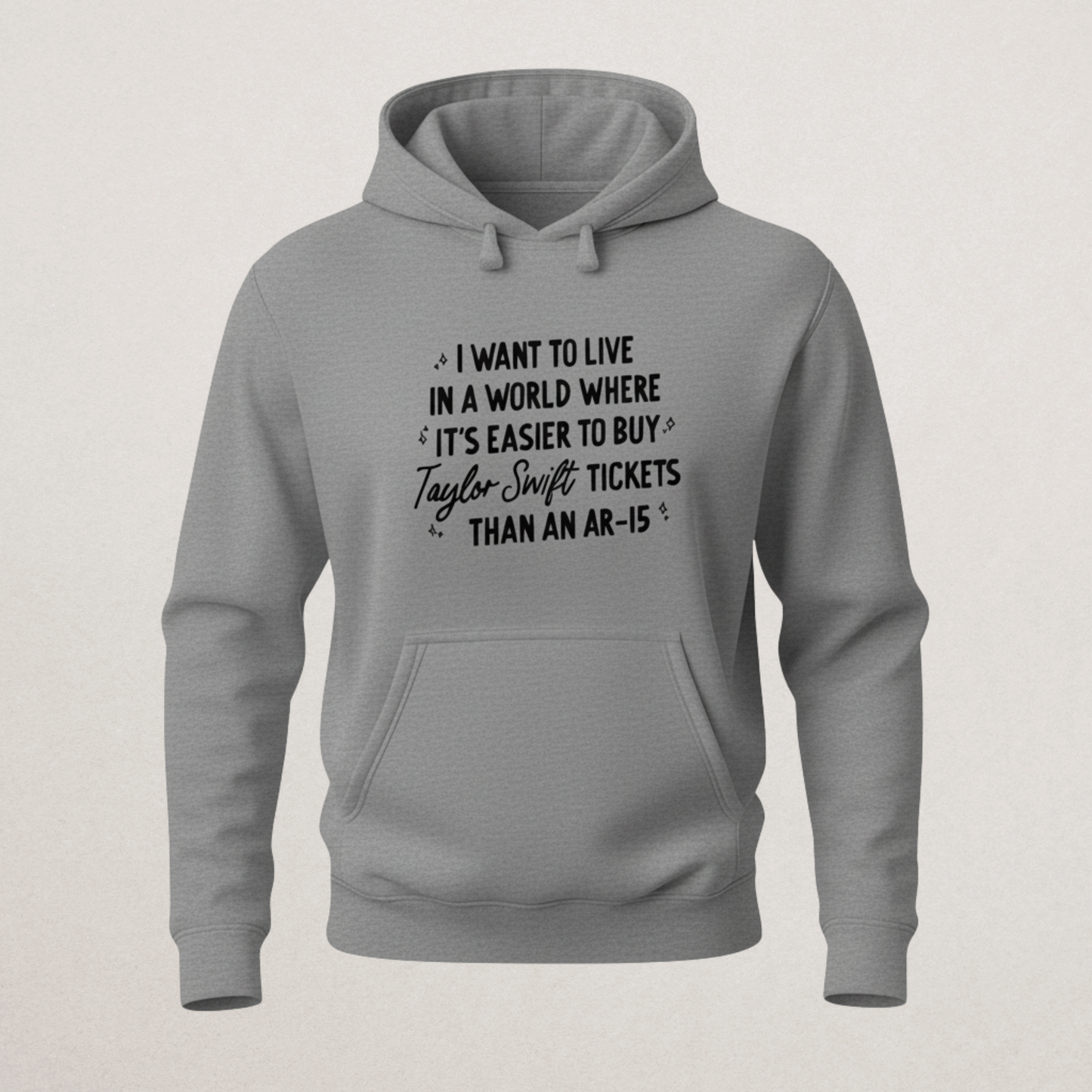 Viral Taylor Swift Tickets vs. AR-15 Hoodie | Gun Reform Statement Sweatshirt | Concert Fan Merch