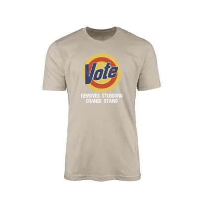 Vote Remove Stubborn Orange Stains" T-Shirt – Satirical Laundry Edition