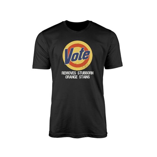 Vote Remove Stubborn Orange Stains" T-Shirt – Satirical Laundry Edition