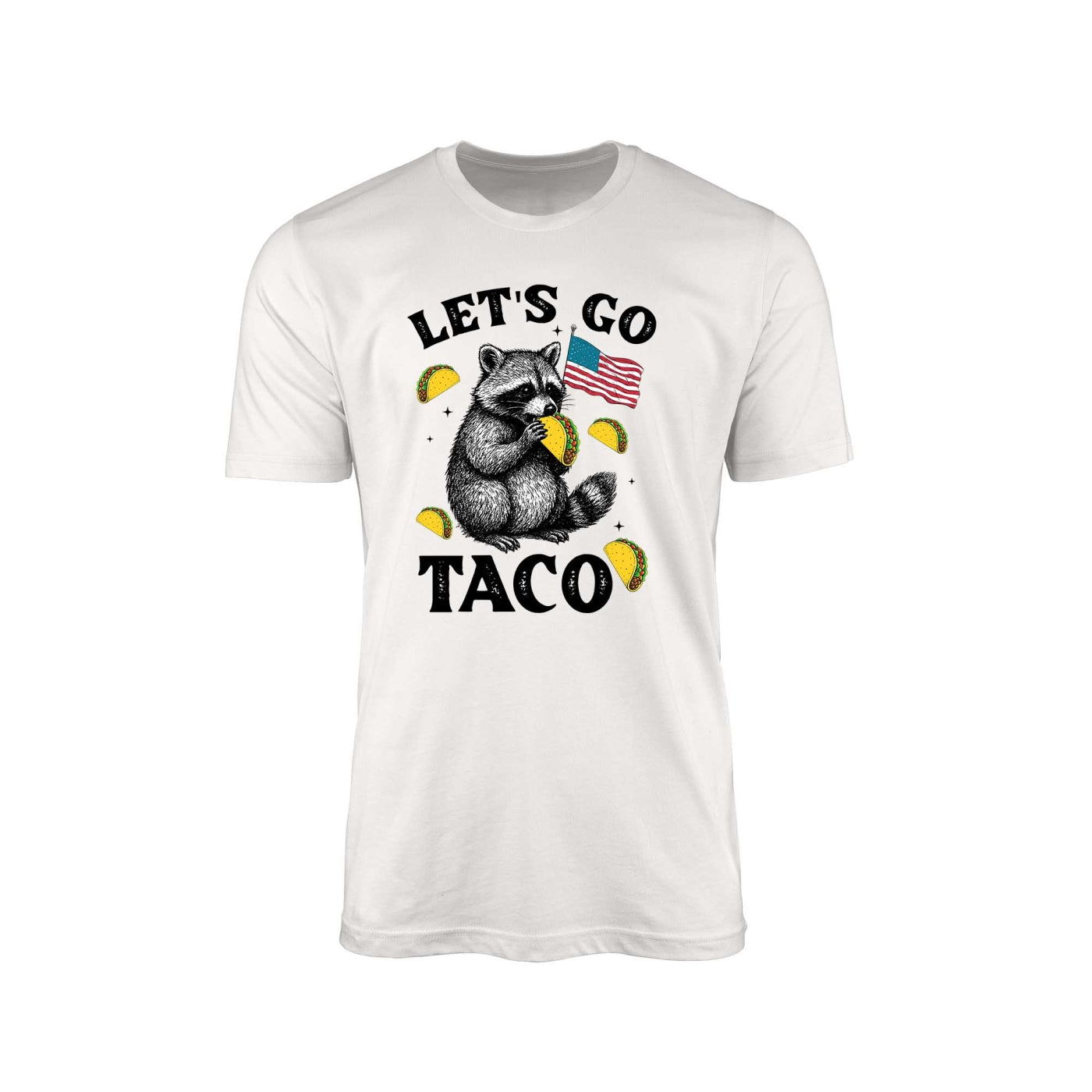 Let's Go Taco" T-Shirt – Raccoon, Taco, and Trump Commentary