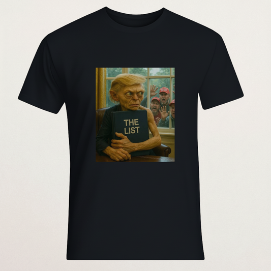 "The List" Political Satire T-Shirt - Anti-Establishment Humor