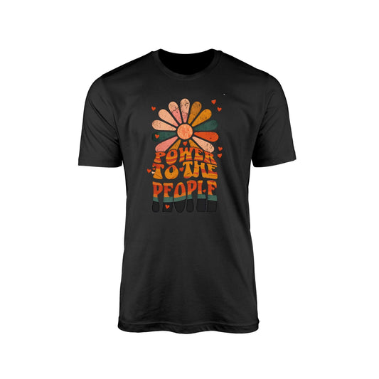 Power to the People" T-Shirt – Colorful with Hearts