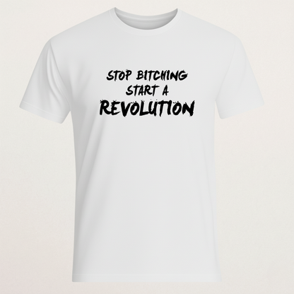 "Start a Revolution" Bold Slogan T-Shirt - Activist Statement Tee
