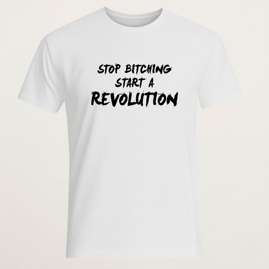 "Start a Revolution" Bold Slogan T-Shirt - Activist Statement Tee