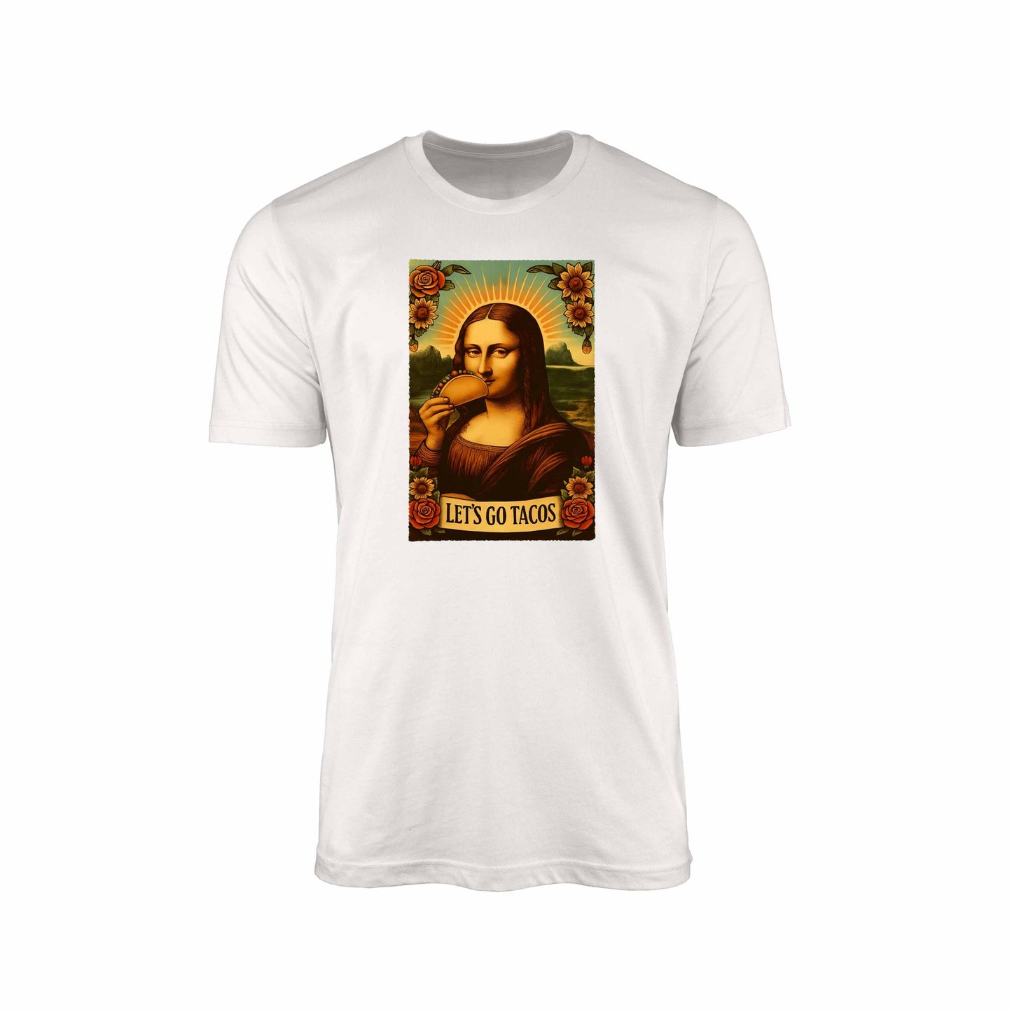 Mona Lisa Taco T-Shirt – Playful Political Satire Edition