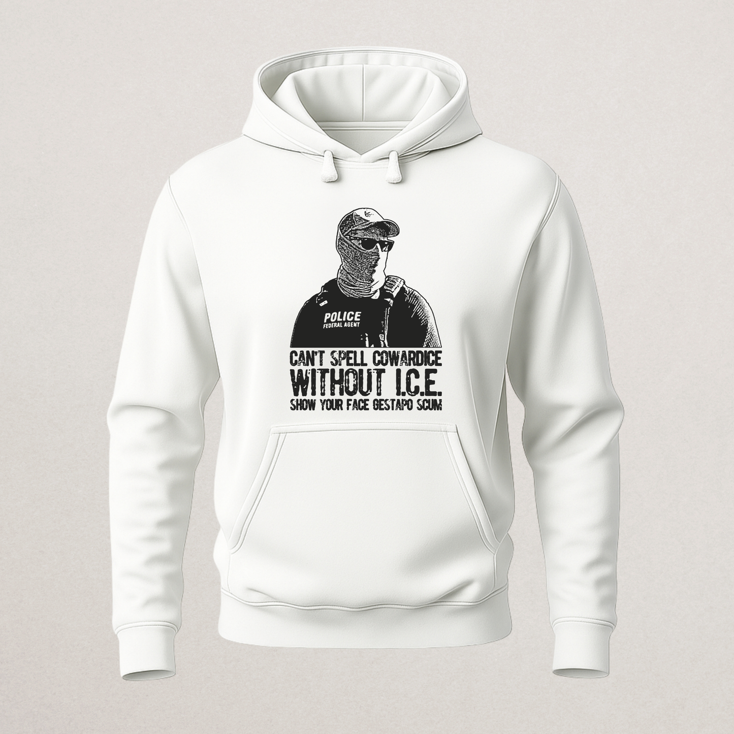 "Empathy Is Revolutionary" Cat Hoodie | Black Crowned Kitten Pullover | Kindness & Social Change Sweatshirt