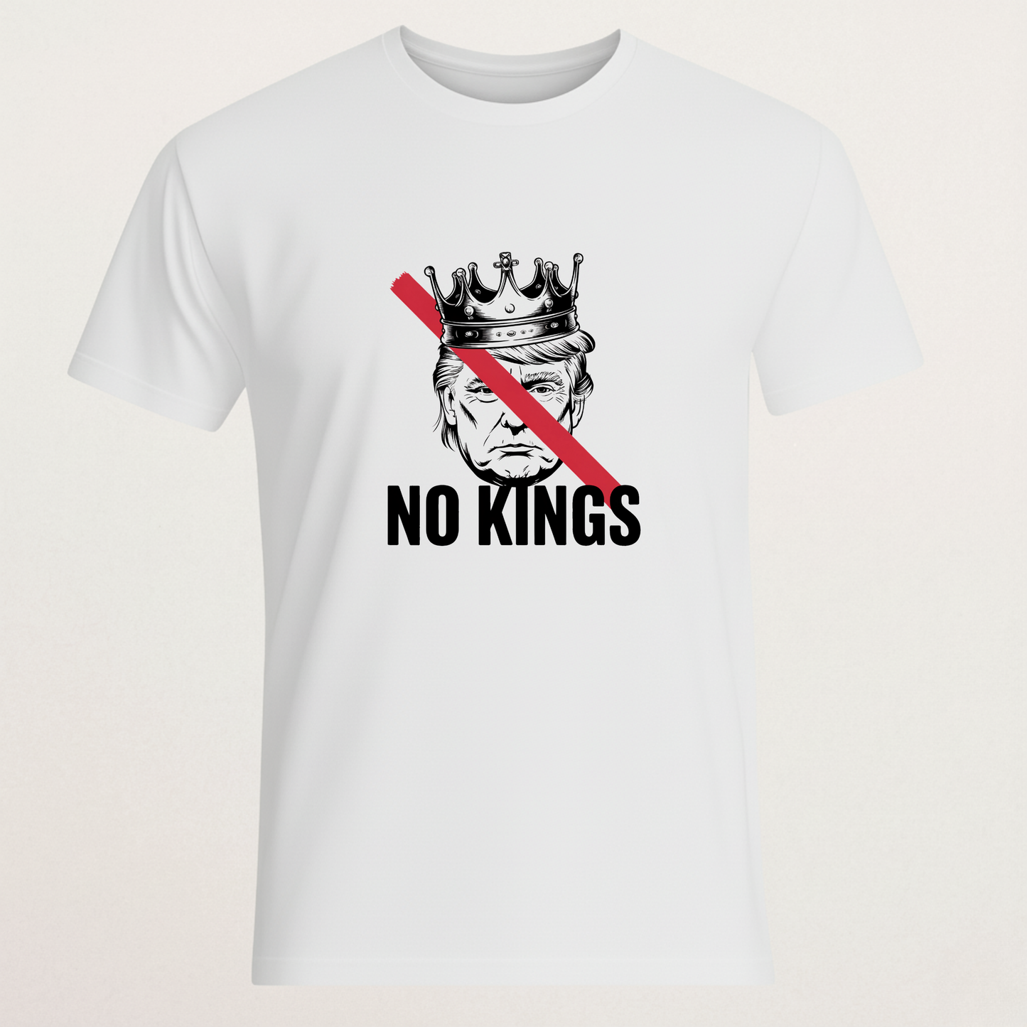 "NO KINGS" Anti-Trump T-Shirt | Anti-Authoritarian Political Dissent Tee | Republican Protest Merch