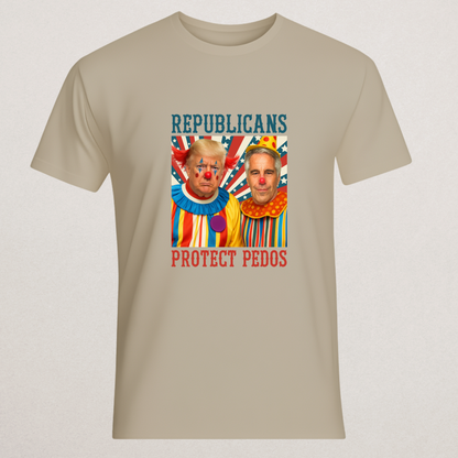 Controversial Trump & Epstein Clown T-Shirt - Political Satire Tee | Anti-GOP Republican Merch
