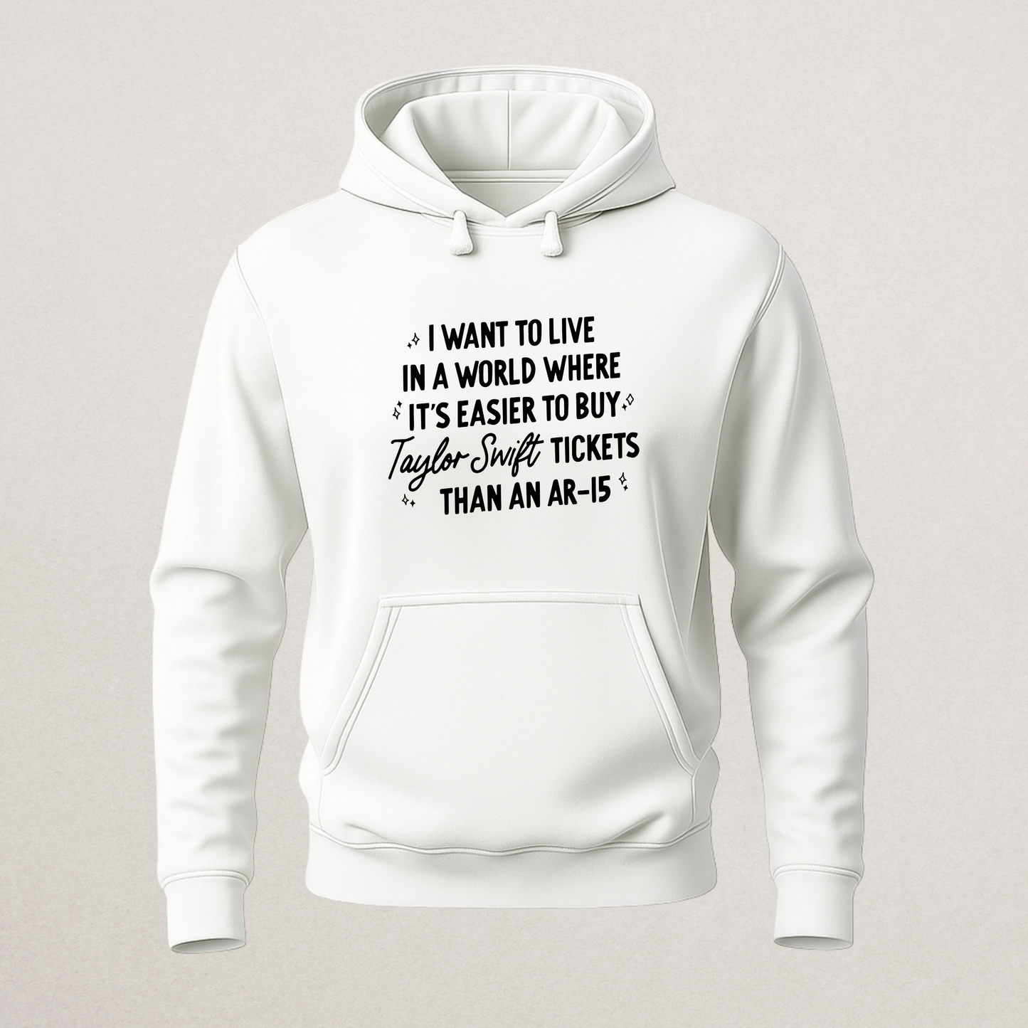 Viral Taylor Swift Tickets vs. AR-15 Hoodie | Gun Reform Statement Sweatshirt | Concert Fan Merch