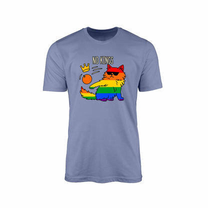 No Kings" T-Shirt – Rainbow Cat Rebellion Edition