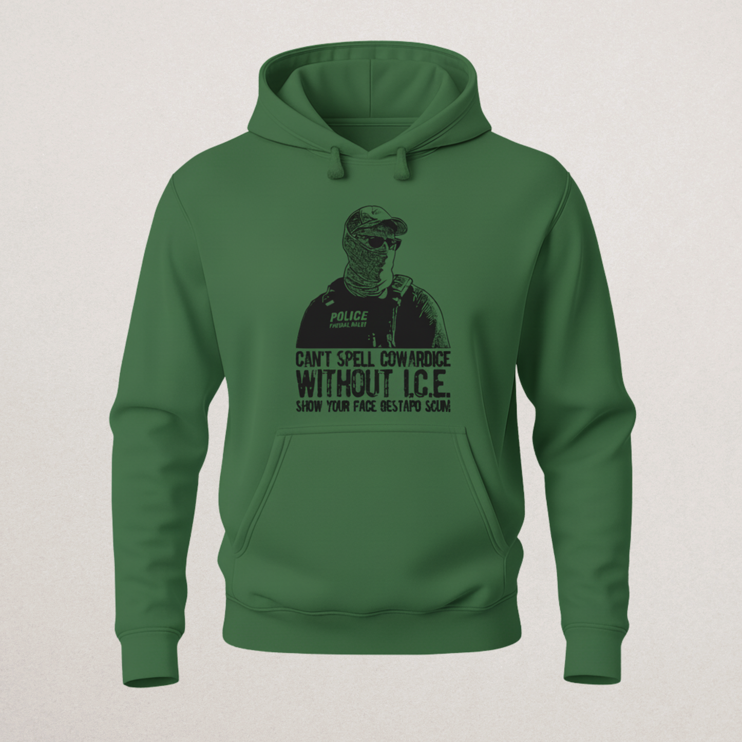 "Empathy Is Revolutionary" Cat Hoodie | Black Crowned Kitten Pullover | Kindness & Social Change Sweatshirt