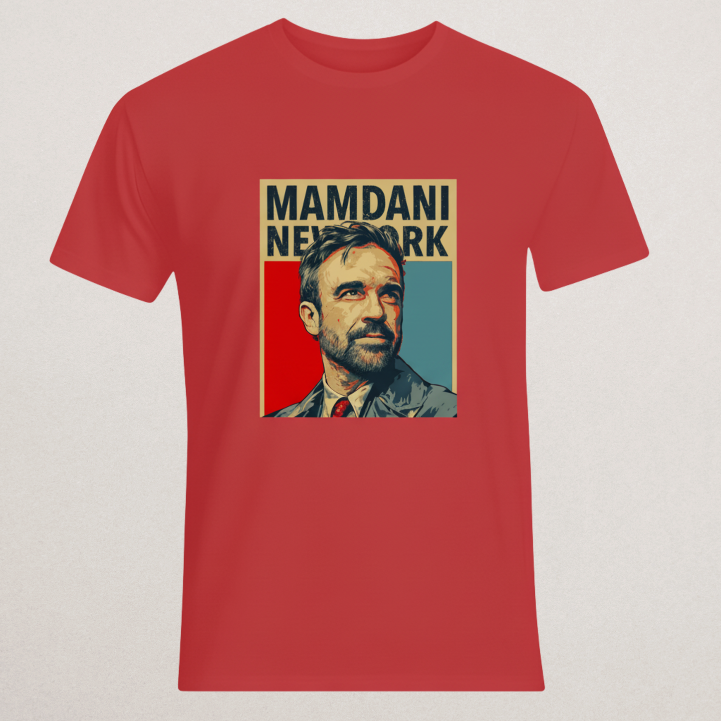 MAMDANI NEW YORK Hope Style T-Shirt | Zohran Mamdani Campaign Poster Tee | Progressive NYC Supporter Merch