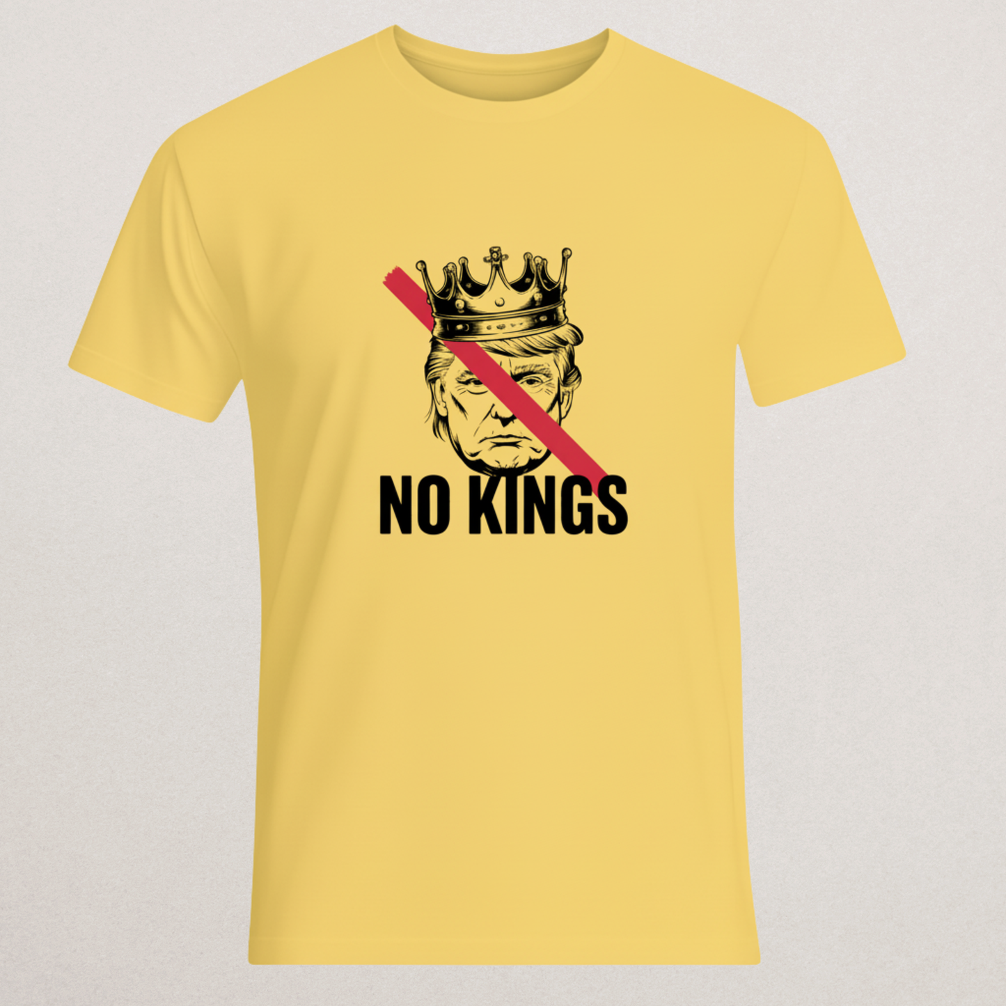 "NO KINGS" Anti-Trump T-Shirt | Anti-Authoritarian Political Dissent Tee | Republican Protest Merch