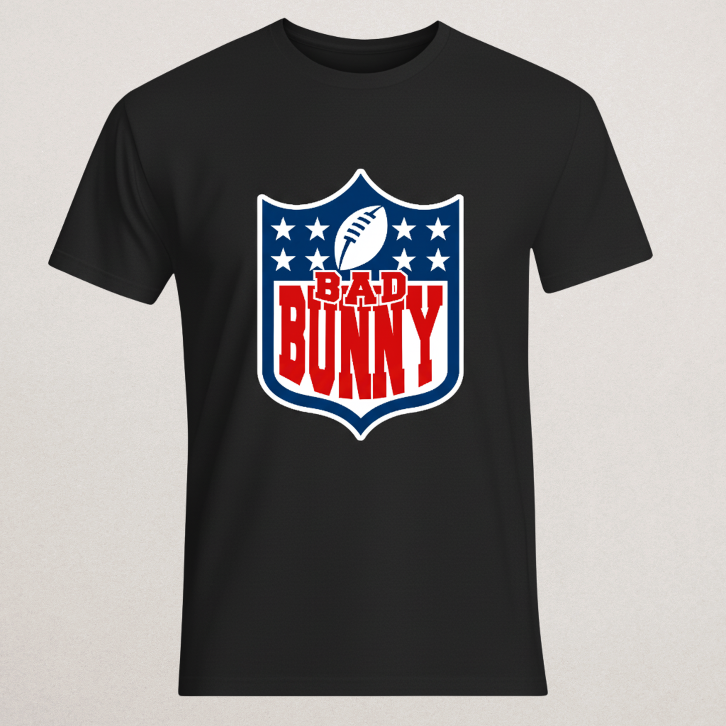 Bad Bunny NFL Logo Parody T-Shirt | Un Verano Sin Ti Merch | Reggaeton Football Fan Tee