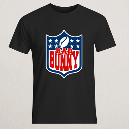 Bad Bunny NFL Logo Parody T-Shirt | Un Verano Sin Ti Merch | Reggaeton Football Fan Tee