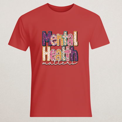 "Mental Health Matters" Floral T-Shirt - Wellness & Support Tee