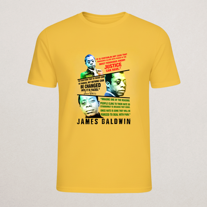 James Baldwin Quotes T-Shirt | Literary & Social Justice Activist Merch | Civil Rights Statement Tee