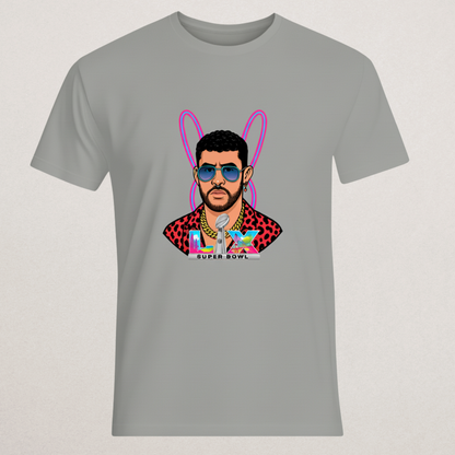 Bad Bunny Super Bowl LIX Fan T-Shirt | Un Verano Sin Ti Concert Merch | Latin Trap Crossover Apparel
