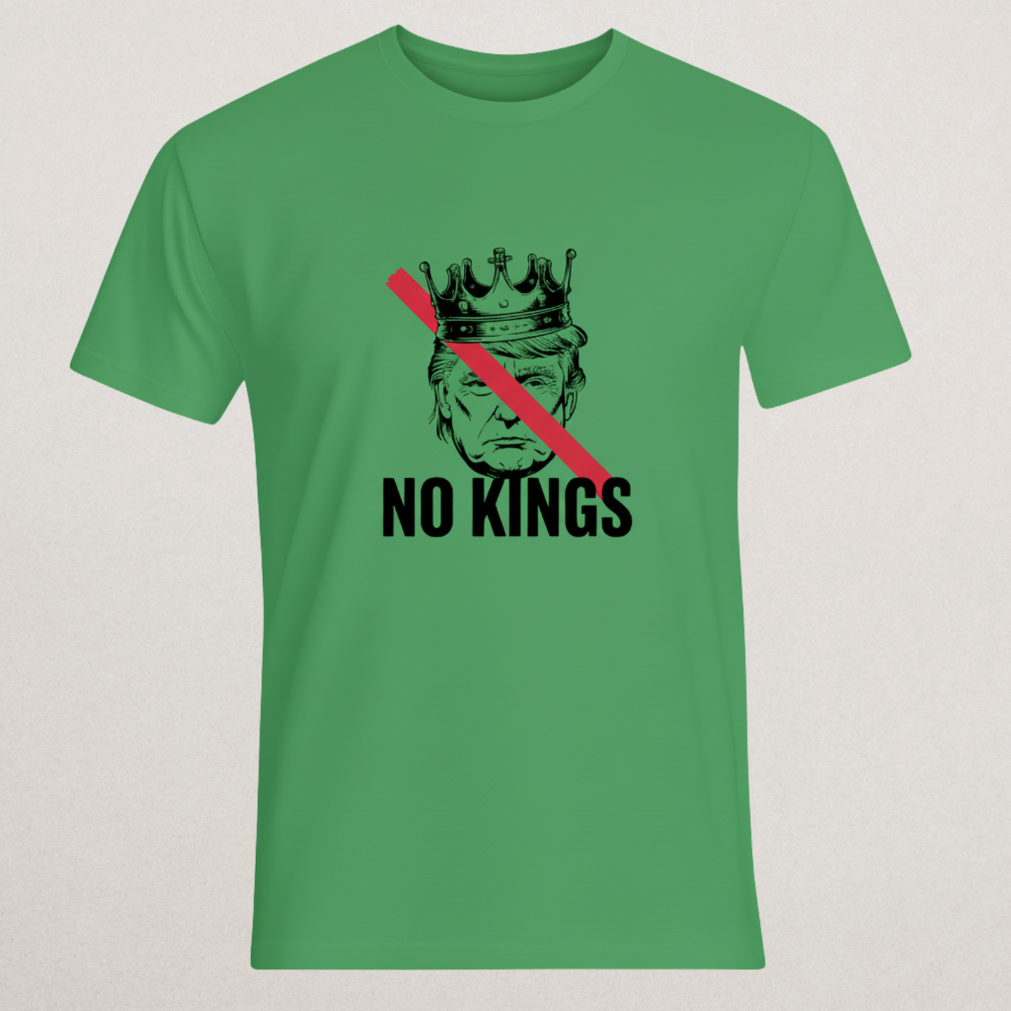 "NO KINGS" Anti-Trump T-Shirt | Anti-Authoritarian Political Dissent Tee | Republican Protest Merch