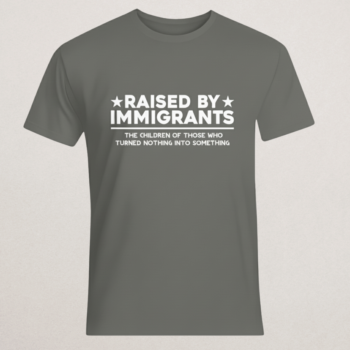 "Raised By Immigrants" Statement T-Shirt - Second Generation Pride Tee