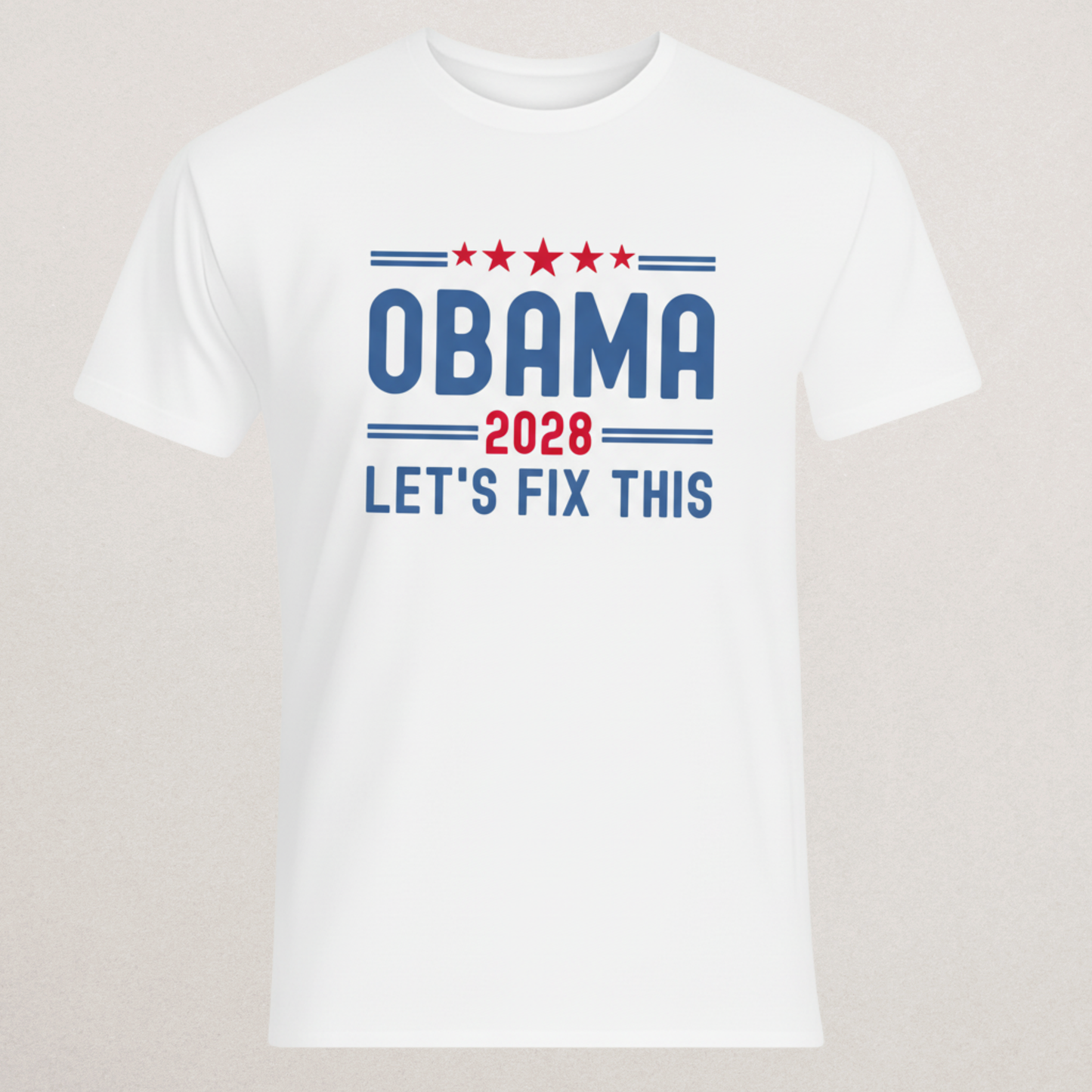 Obama 2028 "Let's Fix This" T-Shirt - Political Campaign Apparel