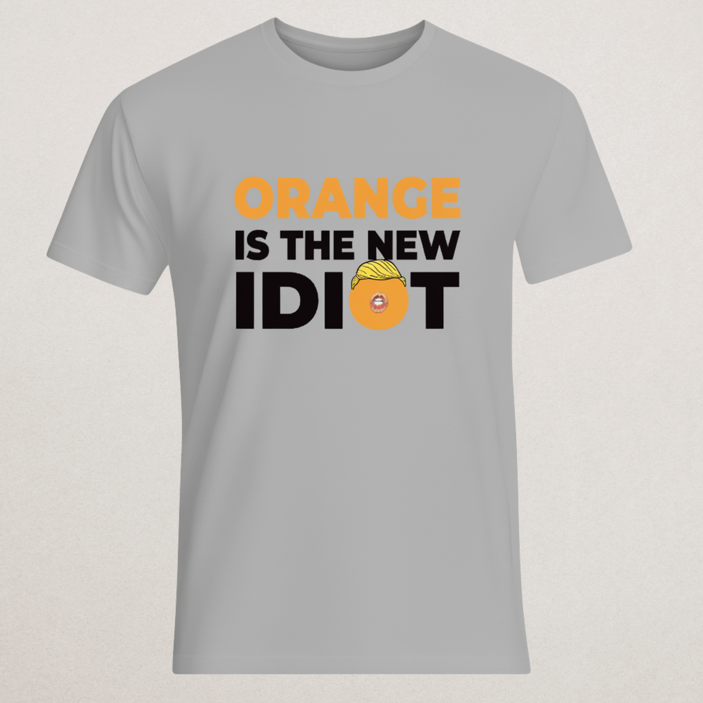 "Orange Is The New Idiot" Trump Satire T-Shirt | Anti-MAGA Political Humor Tee | Funny Anti-Republican Merch
