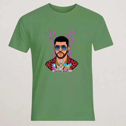 Bad Bunny Super Bowl LIX Fan T-Shirt | Un Verano Sin Ti Concert Merch | Latin Trap Crossover Apparel