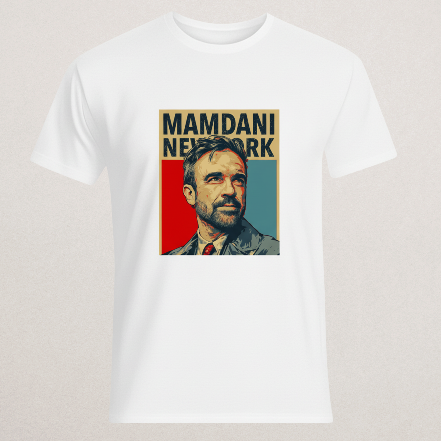 MAMDANI NEW YORK Hope Style T-Shirt | Zohran Mamdani Campaign Poster Tee | Progressive NYC Supporter Merch