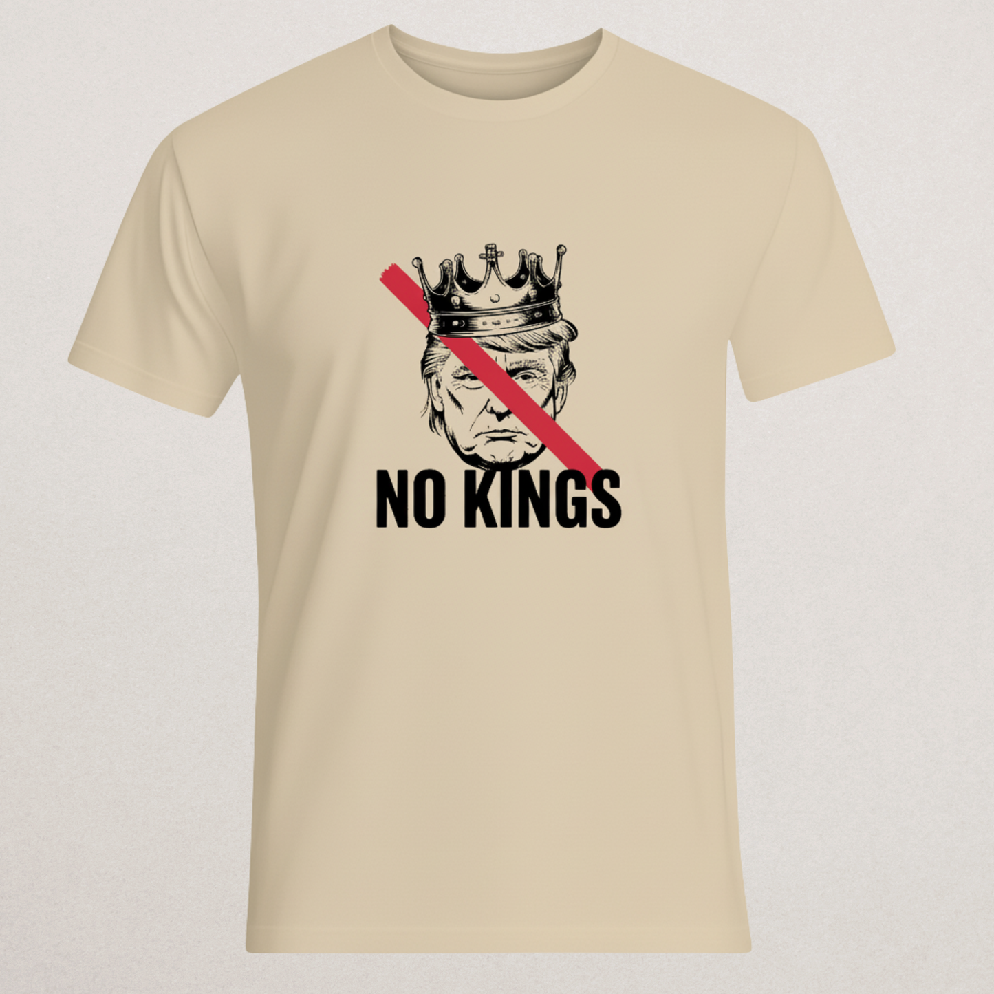 "NO KINGS" Anti-Trump T-Shirt | Anti-Authoritarian Political Dissent Tee | Republican Protest Merch