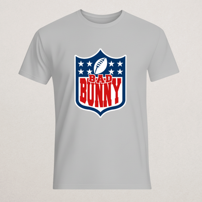Bad Bunny NFL Logo Parody T-Shirt | Un Verano Sin Ti Merch | Reggaeton Football Fan Tee
