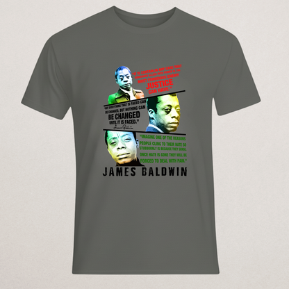 James Baldwin Quotes T-Shirt | Literary & Social Justice Activist Merch | Civil Rights Statement Tee