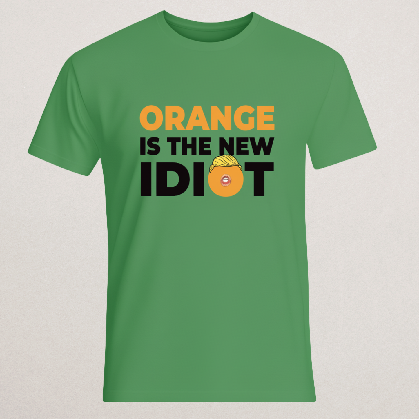"Orange Is The New Idiot" Trump Satire T-Shirt | Anti-MAGA Political Humor Tee | Funny Anti-Republican Merch